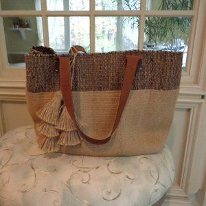 J. JILL  TOTE BAG  - JUTE